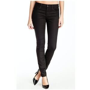 Joe's Black Jet Black Denim "The Skinny" Mid Rise Skinny Jeans Women's 28